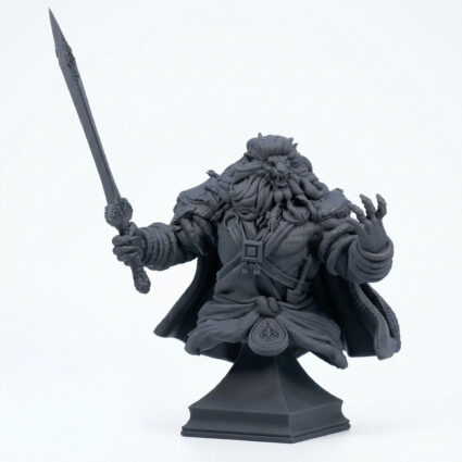 BUST Omari Voice of Thunder - Gray Resin 3D Printed Miniature