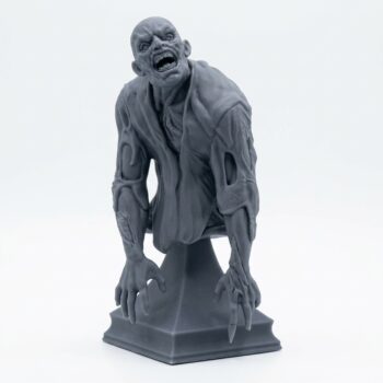 Restless Corpse 5 BUST - Gray Resin 3D Printed Miniature