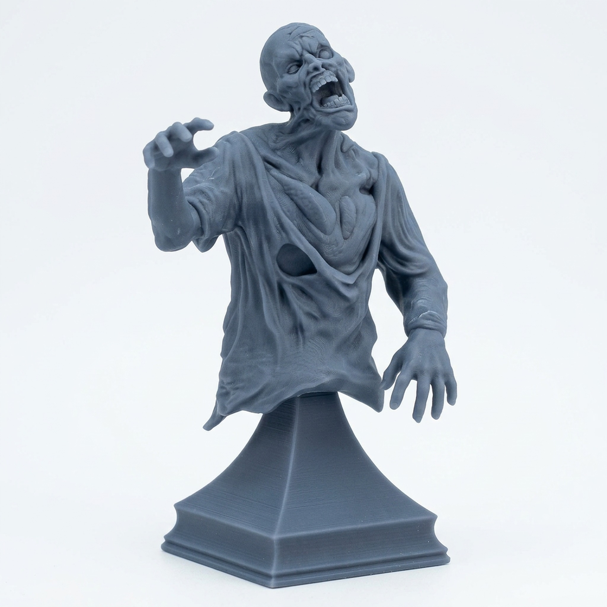 Restless Corpse F - Gray Resin 3D Printed Miniature