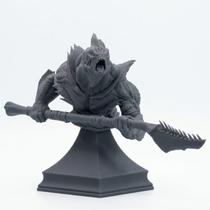 Sahuagin Warrior Bust - Gray Resin 3D Printed Miniature