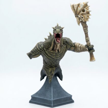 Saurian Warrior 3 Bust - Saurian Isles - Mammoth Factory - Painted 3D Printed Miniature