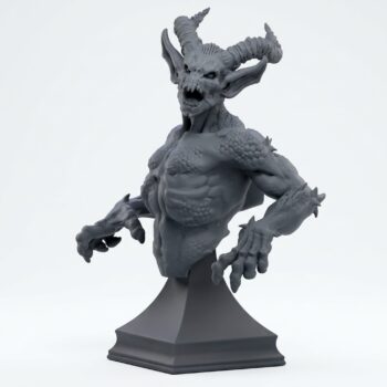 Scrapling Imp Bust - Gray Resin 3D Printed Miniature