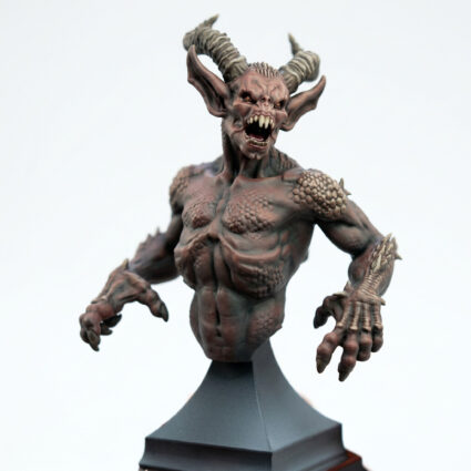 Scrapling Imp Bust - Painted 3D Printed Miniature