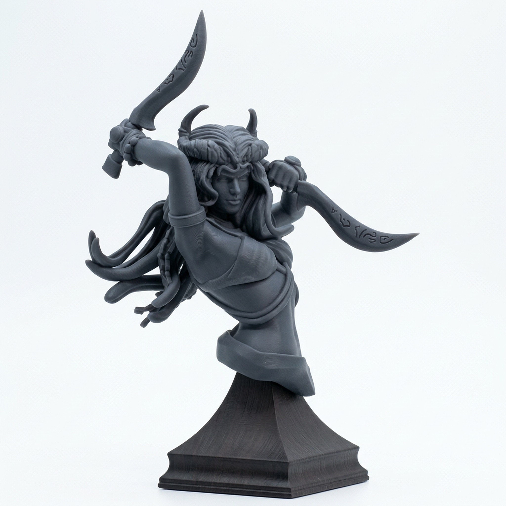 Soraya Blade Dancer - Gray Resin 3D Printed Miniature