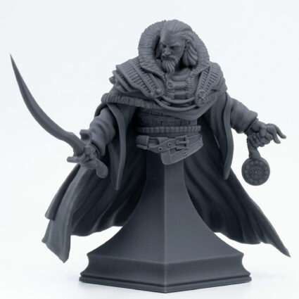 Vazano Marcher Lord BUST - Gray Resin 3D Printed Miniature