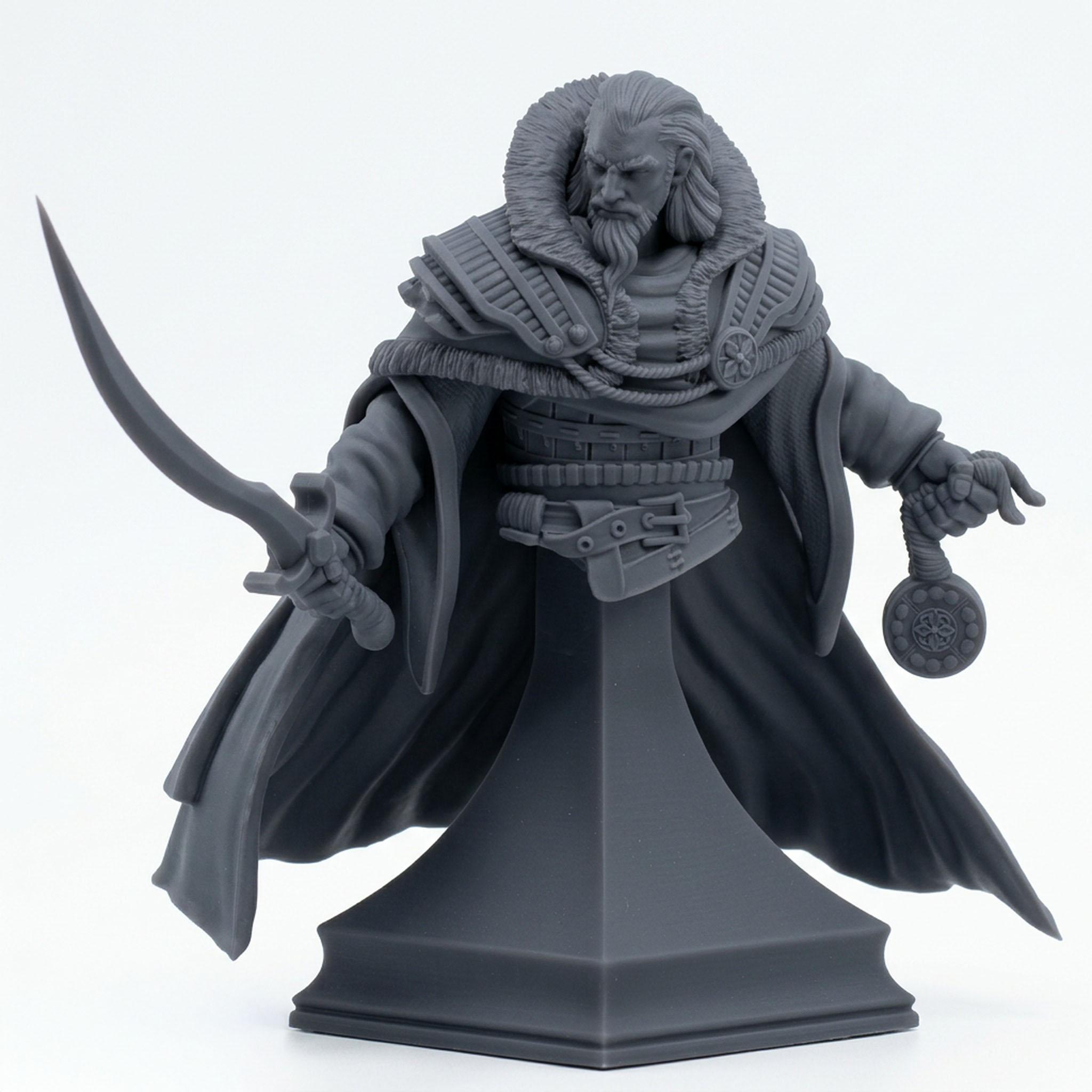 Vazano Marcher Lord BUST - Gray Resin 3D Printed Miniature