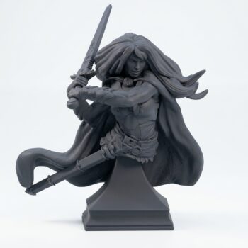 Yivekha Wandering Blade - Gray Resin 3D Printed Miniature
