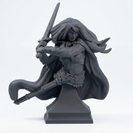 Yivekha Wandering Blade - Gray Resin 3D Printed Miniature