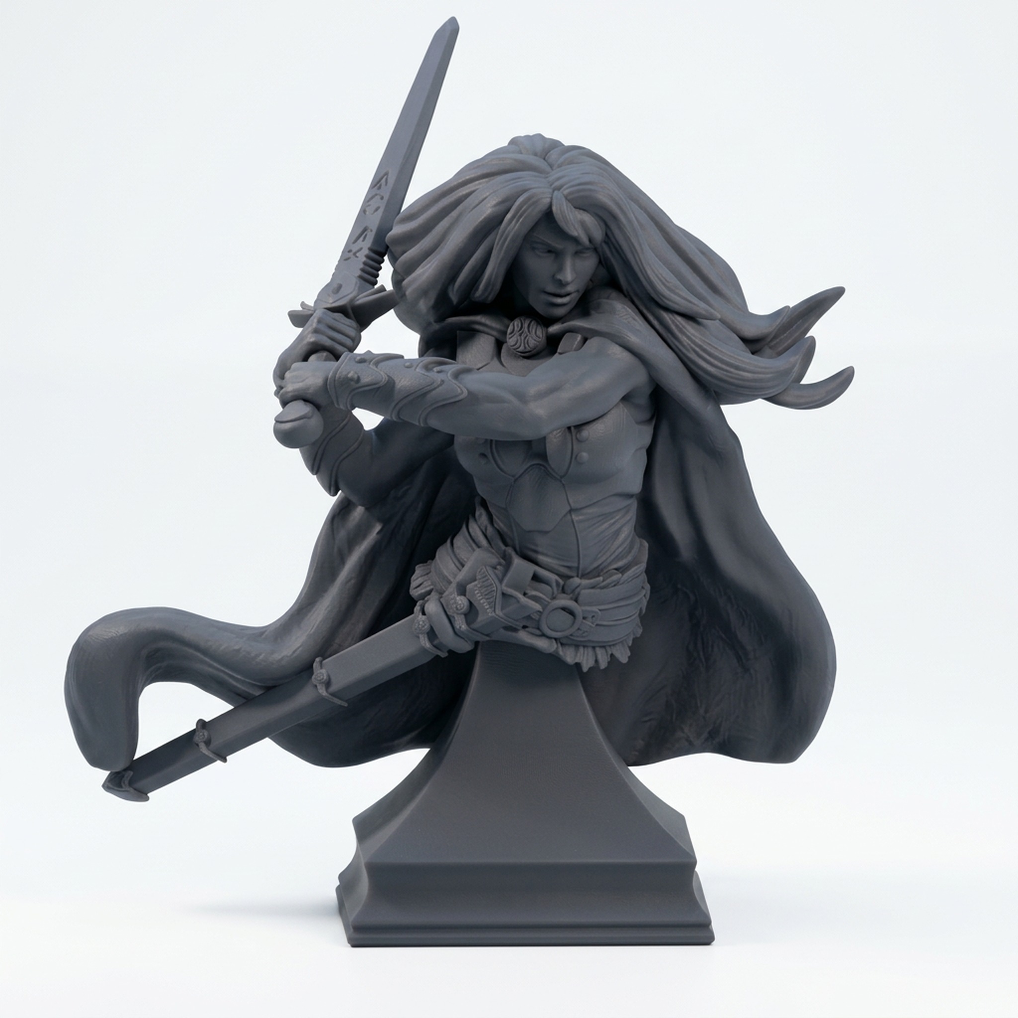 Yivekha Wandering Blade - Gray Resin 3D Printed Miniature