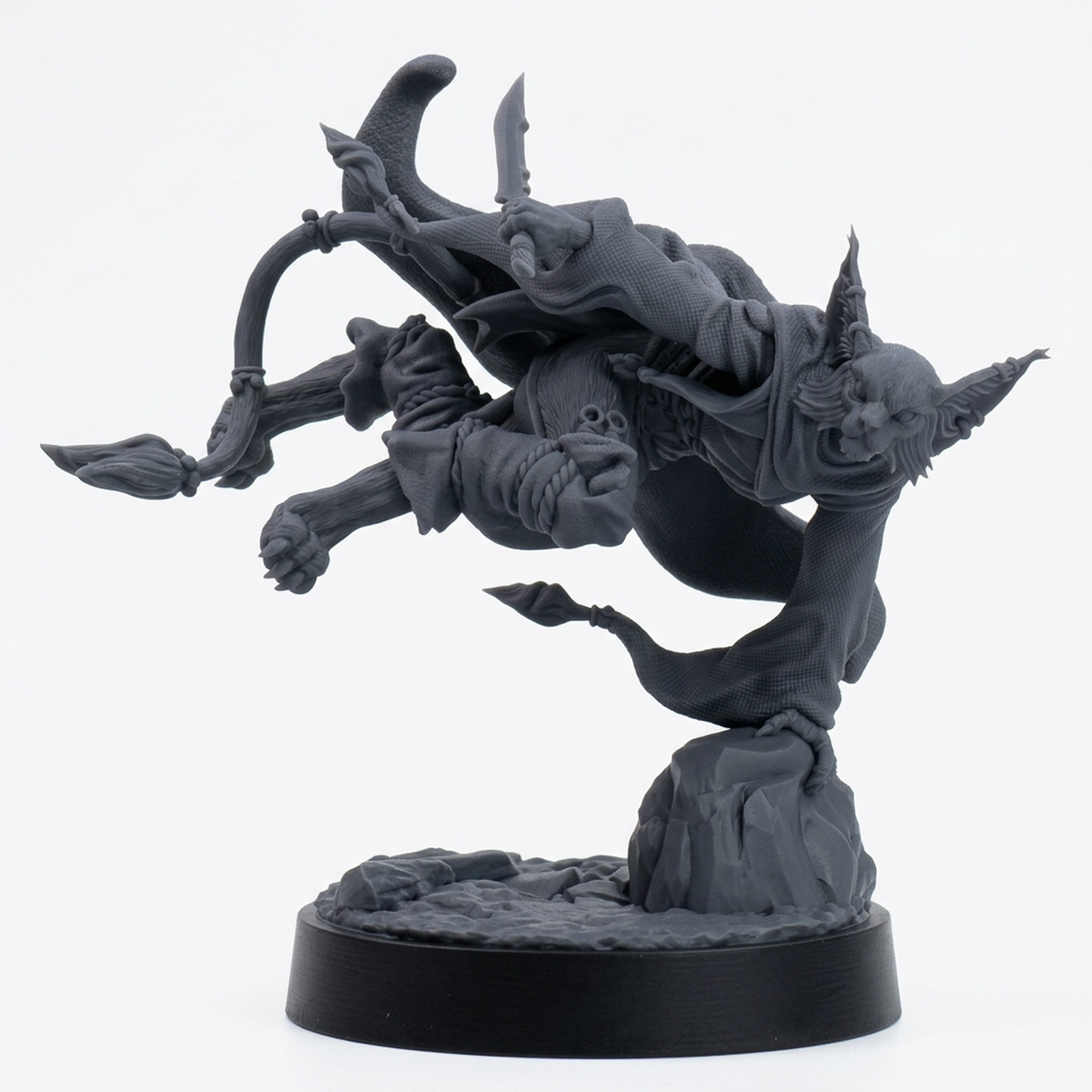 Carracali Shadow Weaver C - Gray Resin 3D Printed Miniature
