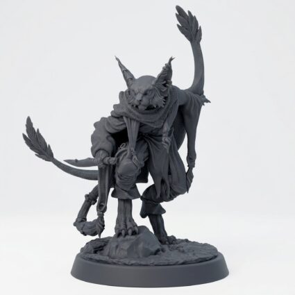 Carracali Shadow Weaver - Gray Resin 3D Printed Miniature