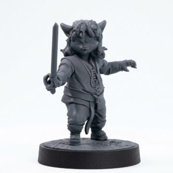 Catigo Montoya - Gray Resin 3D Printed Miniature