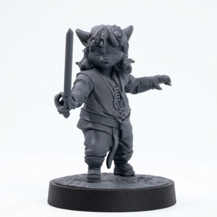 Catigo Montoya - Gray Resin 3D Printed Miniature