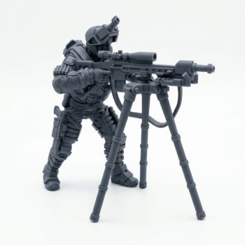 Cobra Night Viper Trooper 5 - Sniper with Tripod - Gray Resin 3D Printed Sci-Fi Miniature