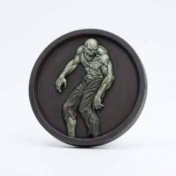 Skull / Zombie Coin - Painted 3D Printed Miniature