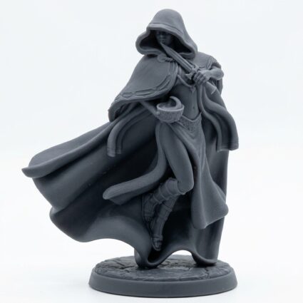 Dark Maiden A - Gray Resin 3D Printed Miniature