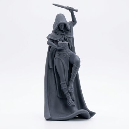 Dark Maiden B - Gray Resin 3D Printed Miniature