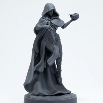 Dark Maiden D - Gray Resin 3D Printed Miniature
