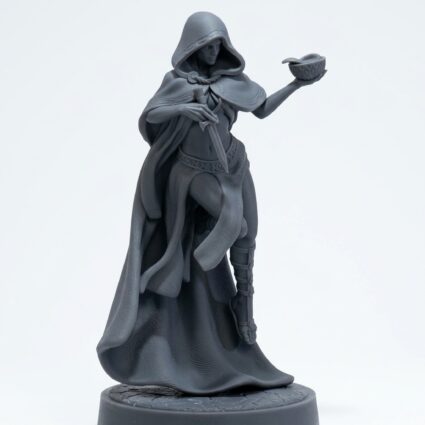 Dark Maiden D - Gray Resin 3D Printed Miniature