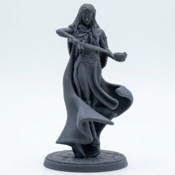 Dark Maiden E - Gray Resin 3D Printed Miniature