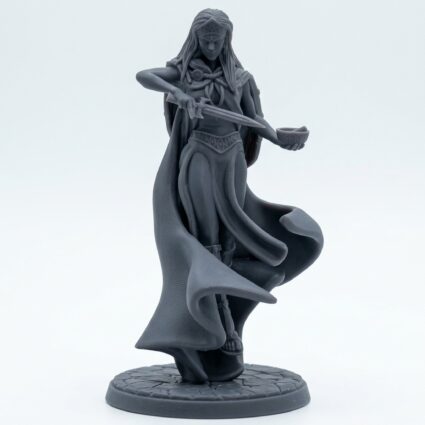 Dark Maiden E - Gray Resin 3D Printed Miniature