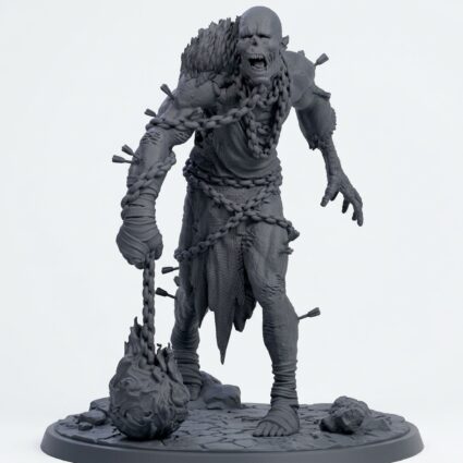 Death Bound Hulker - Gray Resin 3D Printed Miniature