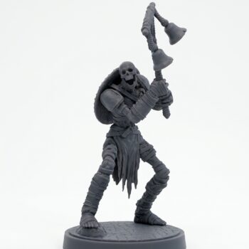 Death Bound Thrall A - Gray Resin 3D Printed Miniature
