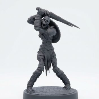 Death Bound Thrall B - Gray Resin 3D Printed Miniature