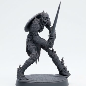 Death Bound Thrall - Gray Resin 3D Printed Miniature