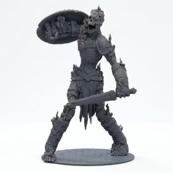 Death Bound Thrall D - Gray Resin 3D Printed Miniature