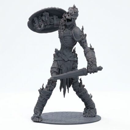Death Bound Thrall D - Gray Resin 3D Printed Miniature