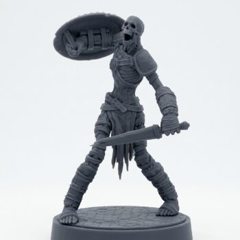 Death Bound Thrall D - Gray Resin 3D Printed Miniature