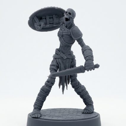 Death Bound Thrall D - Gray Resin 3D Printed Miniature