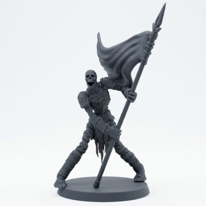 Death Bound Thrall 6 No Fire - Gray Resin 3D Printed Miniature