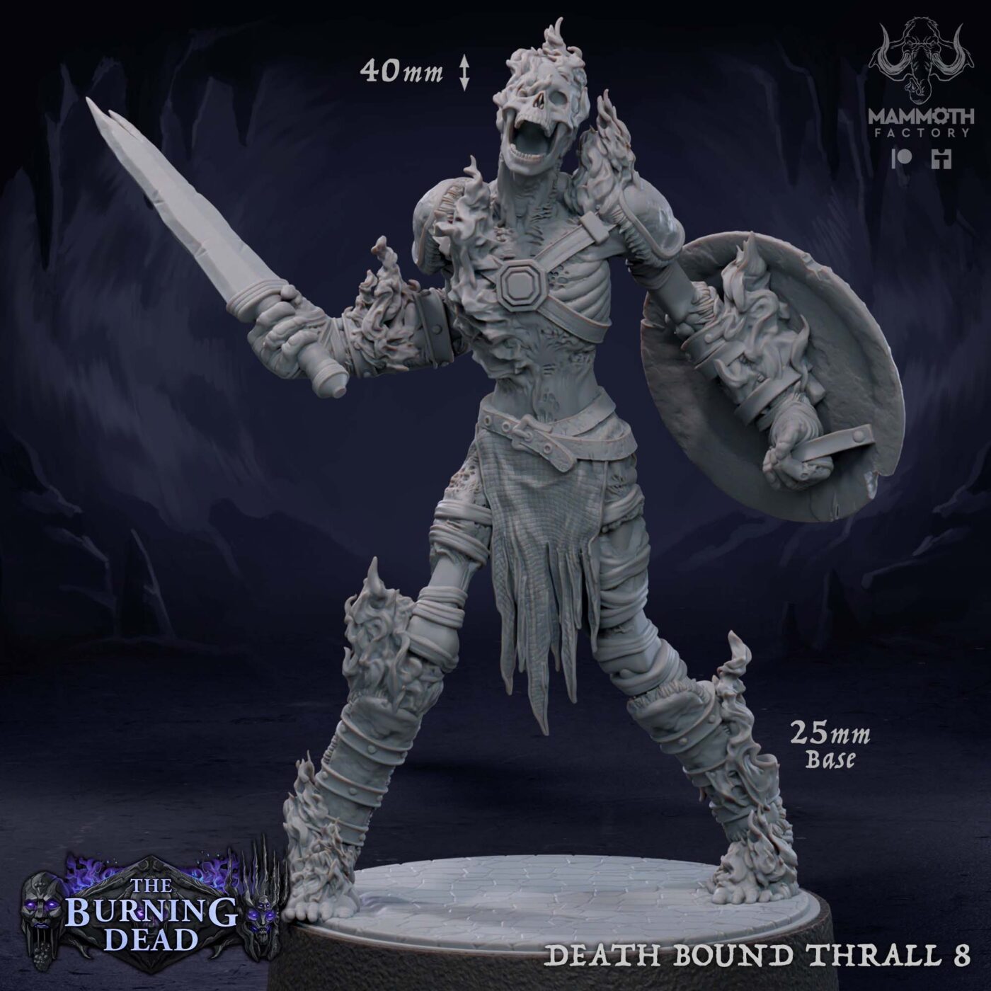 Death Bound Thrall 8 Fire Miniature
