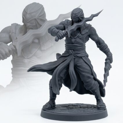Death Cult Disciple C - Gray Resin 3D Printed Miniature