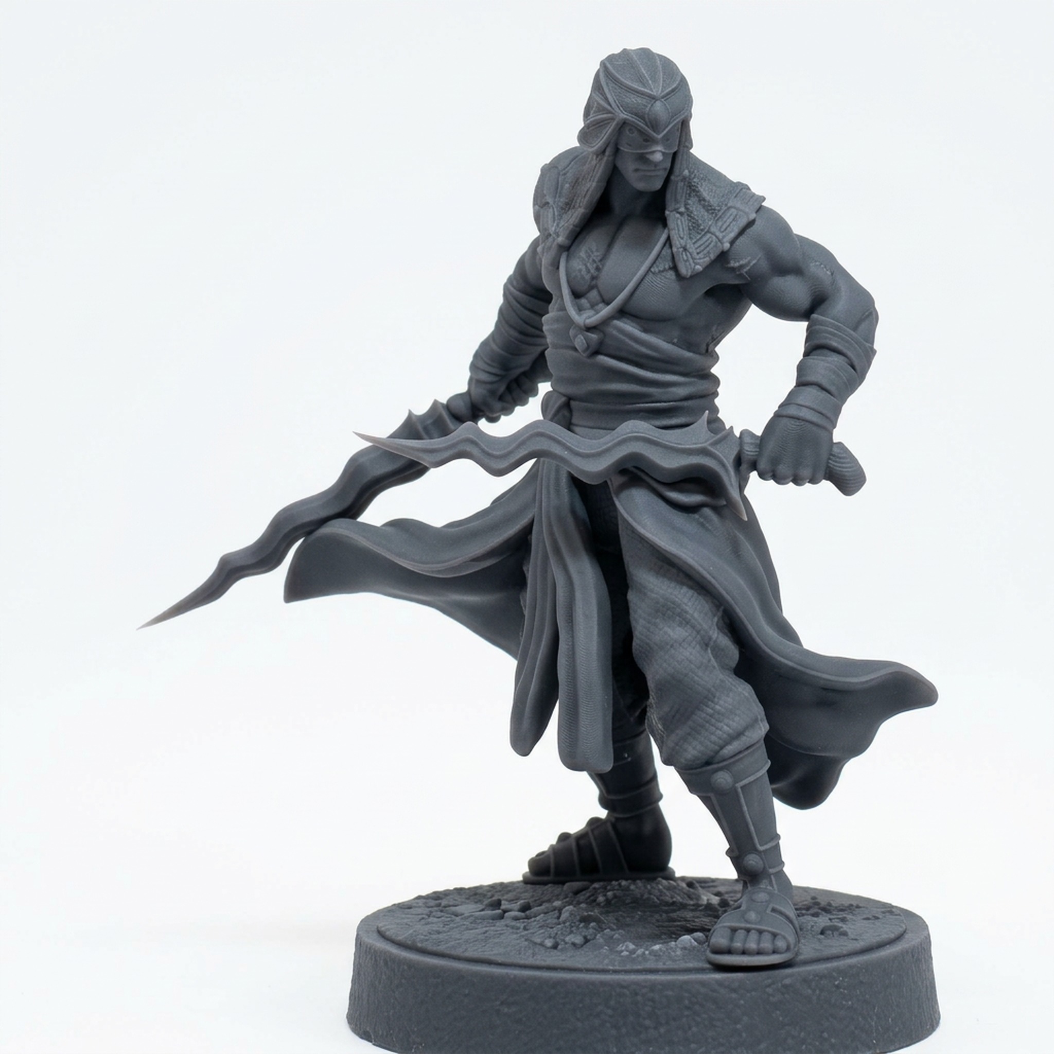 Death Cult Disciple D - Gray Resin 3D Printed Miniature