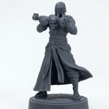 Death Cult Disciple 6 Musician - Gray Resin 3D Printed Miniature