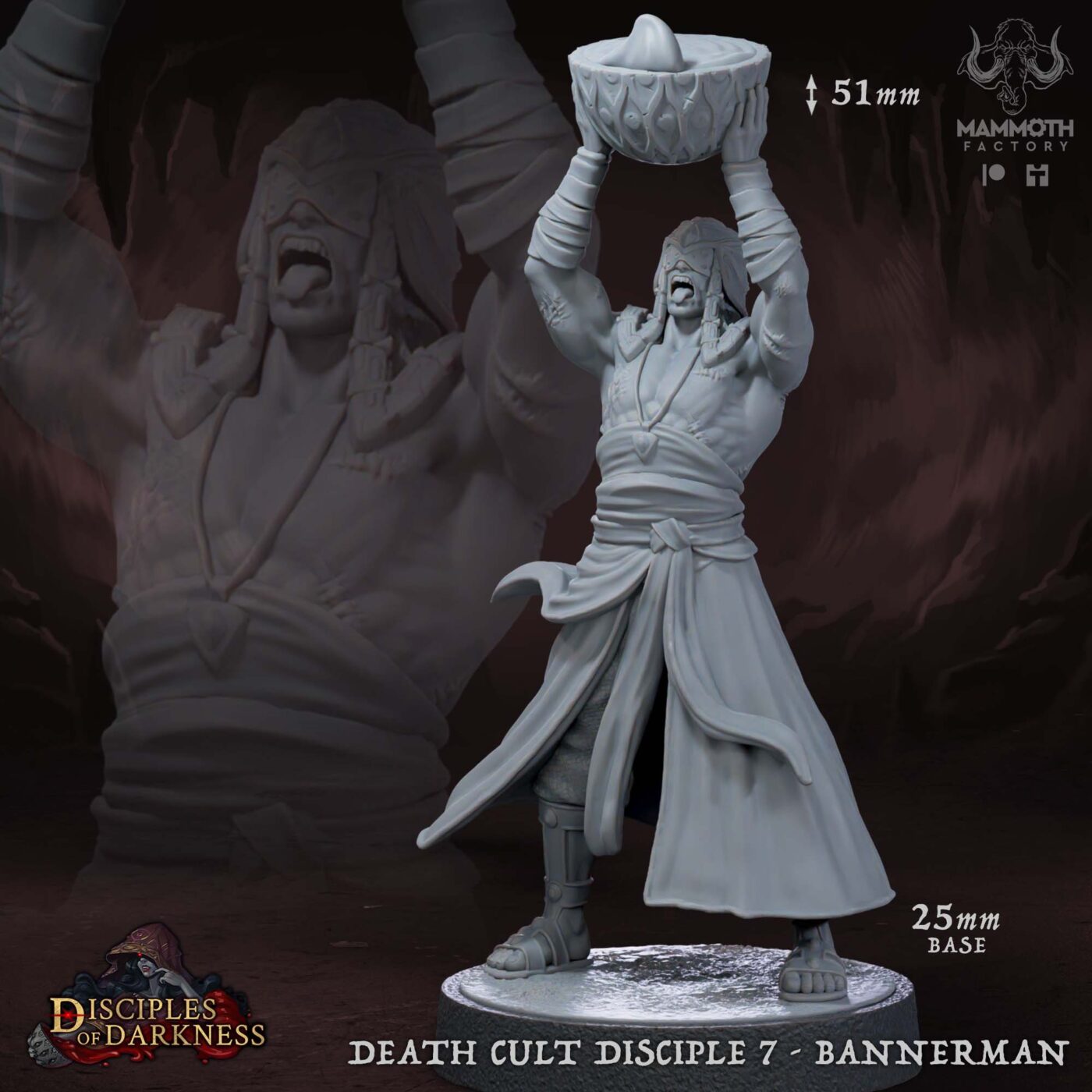 Death Cult Disciple 7 Bannerman Miniature