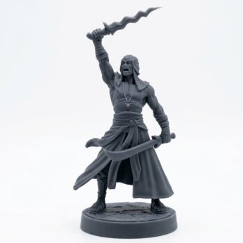 Death Cult Disciple 8 Leader - Gray Resin 3D Printed Miniature