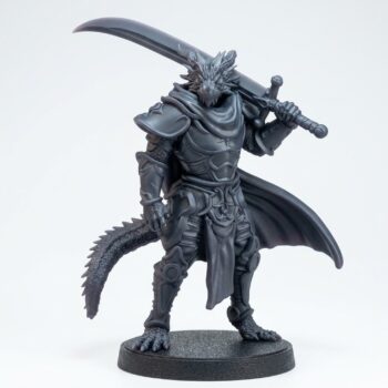 Drakkari Crusader A - Gray Resin 3D Printed Miniature