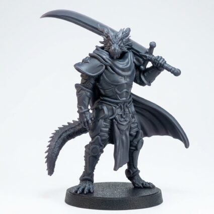 Drakkari Crusader A - Gray Resin 3D Printed Miniature
