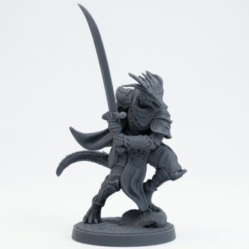 Drakkari Crusader E - Gray Resin 3D Printed Miniature