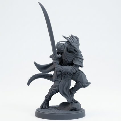 Drakkari Crusader E - Gray Resin 3D Printed Miniature