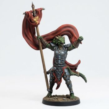 Drakkari Crusader 7 Bannerwoman - Painted 3D Printed Miniature