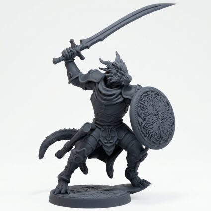 Drakkari Flameblade A - Gray Resin 3D Printed Miniature