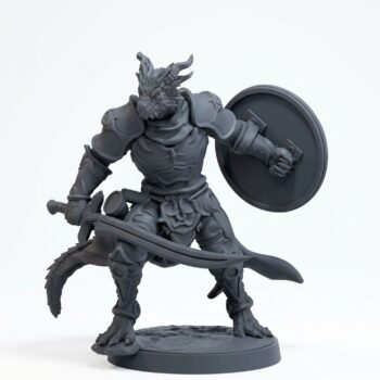 Drakkari Flameblade B - Gray Resin 3D Printed Miniature