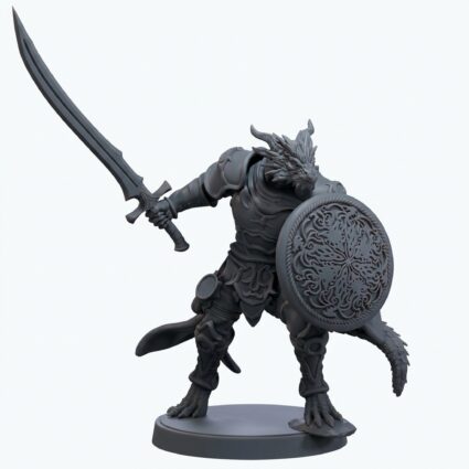 Drakkari Flameblade C - Gray Resin 3D Printed Miniature