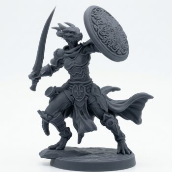 Drakkari Flameblade E - Gray Resin 3D Printed Miniature