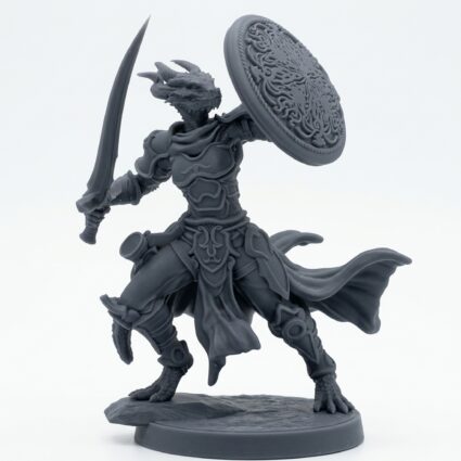 Drakkari Flameblade E - Gray Resin 3D Printed Miniature